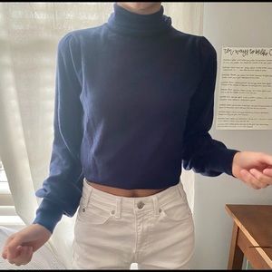 navy blue turtle neck